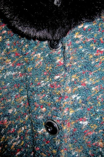 Manteau court italien chiné