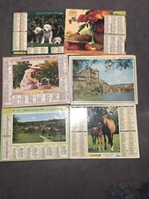 Lots 6 Ancien Calendrier Almanach PTT La Poste  Isere 38 Collection Deco Vintage