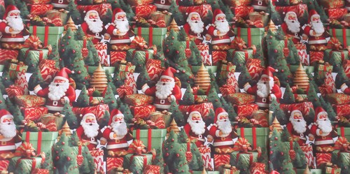Coupon tissu noël père - noËl,