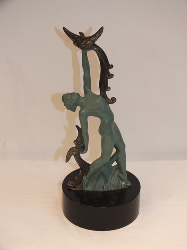 Statuette danseuse aux - , oiseaux