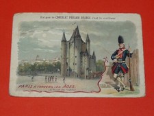 CHROMO 1890-1914 CHOCOLAT POULAIN PARIS A TRAVERS LES AGES TOUR DU TEMPLE