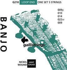 Galli G210 Cordes pour 5 Corde Banjo , Light Jauge 009 024), Nickel-Wound