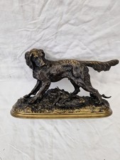 Bronze jules Moigniez  chien de chasse avec un lièvre tué   