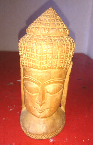 Ancienne statuette asie tete - ancienne,