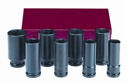 Douilles choc longues - longues, carre