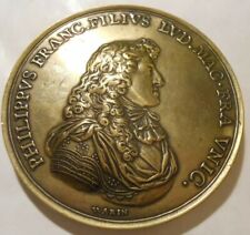 1940s 1701 LOUIS XIV BROTHER " MONSIEUR " BY WARIN RARE HISTORICAL MEDAL 62mm