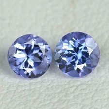 Paire de Tanzanites bleu