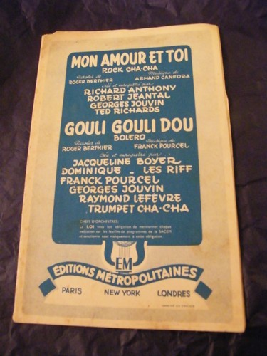 Partition mon amour toi - "partition,
