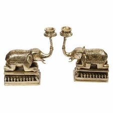 Paire D'Idoles De Porte-Bougie