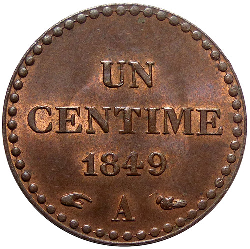 Centime dupré 1849 a - 1,
