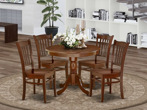 5pc antique dinette set round - 5pc,