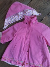 Superbe  manteau fille imper rose à capuche  "Catimini" Taille 3 mois