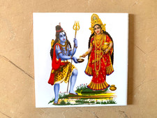 Hindou Dieu Shiva Annapurna Mata Céramique Carrelage pour Maison Spirituel Décor