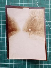 AW32 Photo albuminée circa 1900 TBE 11x8cm jeune femme campagne forêt