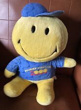 Smiley Grande Peluche Jaune JEMINI «Souriez c'est l'an 2000» Comme Neuve H 42 cm