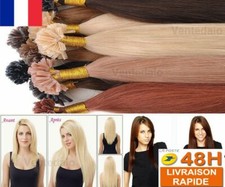50/100/150/200 EXTENSIONS DE CHEVEUX POSE A CHAUD 100% NATURELS REMY HAIR 60CM