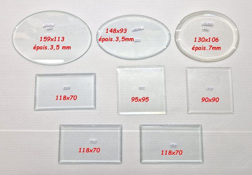 Verres plats biseautés