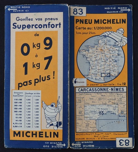 Carte michelin carcassone - 83,