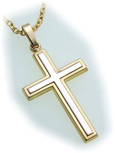Pendentif croix satiné - croix,