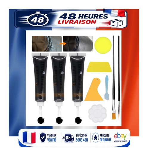 Pâte réparatrice cuir noir