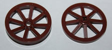 2 x Roues Lego RedBrown Wheel