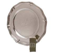 plat de service CHRISTOFLE GALLIA modèle CONTOURS FILETS métal argenté  Ø 32 cm