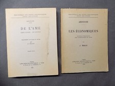 Lot 2 livres d'ARISTOTE DE