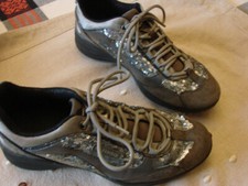 CAFE NOIR 38 ultra fantaisie, baskets; chaussures de marche grise avec sequins