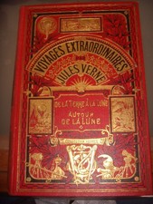 Jules Verne Voyages Extraordinaires: De la Terre à la Lune, Hetzel, 1929, BE