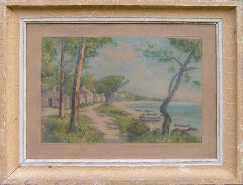 Estampe plage bout du - plage,