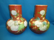 CHARLES PIHAN POUR CLÉMENT MASSIER GOLF JUAN IMPOSANTE PAIRE DE VASES CÉRAMIQUE