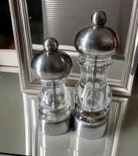 Paire De Moulins À Poivre Et Sel Peugeot Frères Acier Inoxydable Et Résine