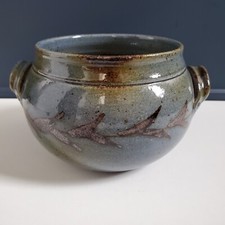 Grand Bol Coupe Vide Poche En Grès Signé (Signature A Identifier)