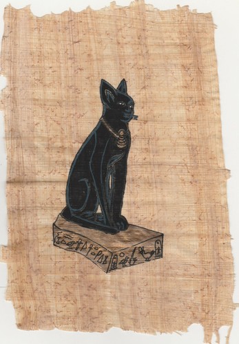Peinture chat égyptien sur