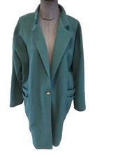 Très Beau Manteau Oversize Chacok Laine Vert Sapin 38/40/42 Tbe