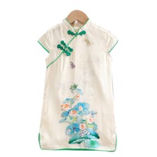 Enfant Fille Satin Floral