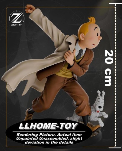 20cm tall tintin - 20cm, resin