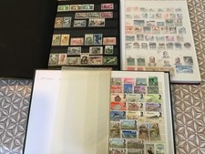 Lot de 3 albums anciennes colonies françaises et timbres d’Asie et Afrique 