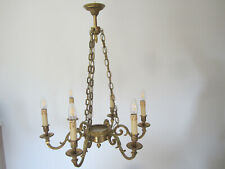 Ancien grand lustre bronze 6 branches