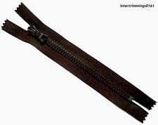 Talon Fermeture,Marron Foncé,6 "/ 15CM,Chunky Plastique Dents,Fermé Fin,No 5