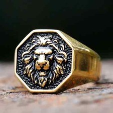 Mens Gold Plated Stainless
