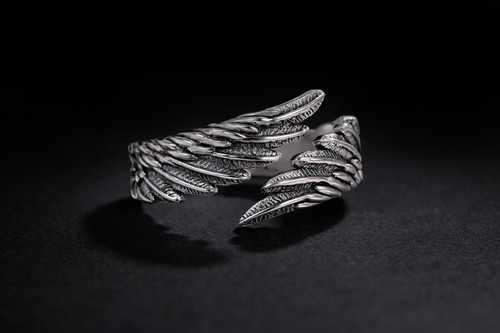 Bague gothique ailes - bague,