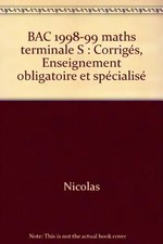 BAC 1998-99 maths terminale S