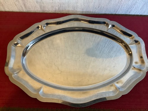 Plat service ovale inox - de,