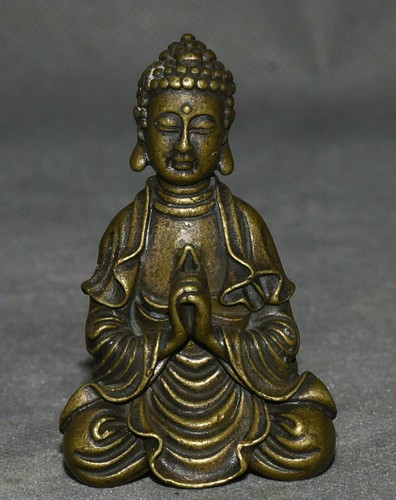 6cm old chinese bronze - old, temple