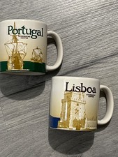 2 STARBUCKS MINIATURE Série Collector Lisboa ,Portugal Tasse à café expresso