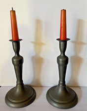 Paire de Bougeoir en étain de 23 cm