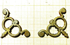 Lot pédiment horloge pendule lanterne comtoise Morbier clock french uhr 18 doré