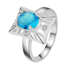 Bague argent "Tank Topaze" -