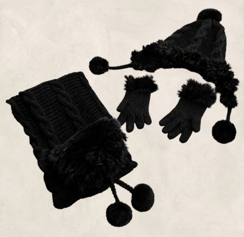 Ensemble bonnet gants et - bonnet,